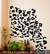 Leopard pattern wild animal wall decor vinyl sticker graphic art over 105 pieces large 2091